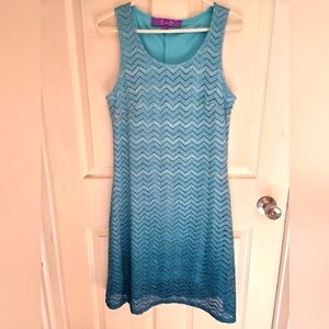 Jolie Chevron Sparkle Ombre Dress